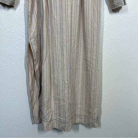 Free People Cream Audrey Midi Stripe Dress - Picture 2 of 14